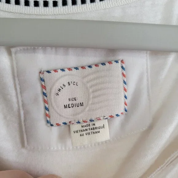 Anthropologie Postage Stamp Peplum Swing Tee Medium - Picture 4 of 6